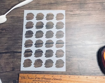 A5 Calendar Builder Stencil: Brush Boxes for Planner/Journal