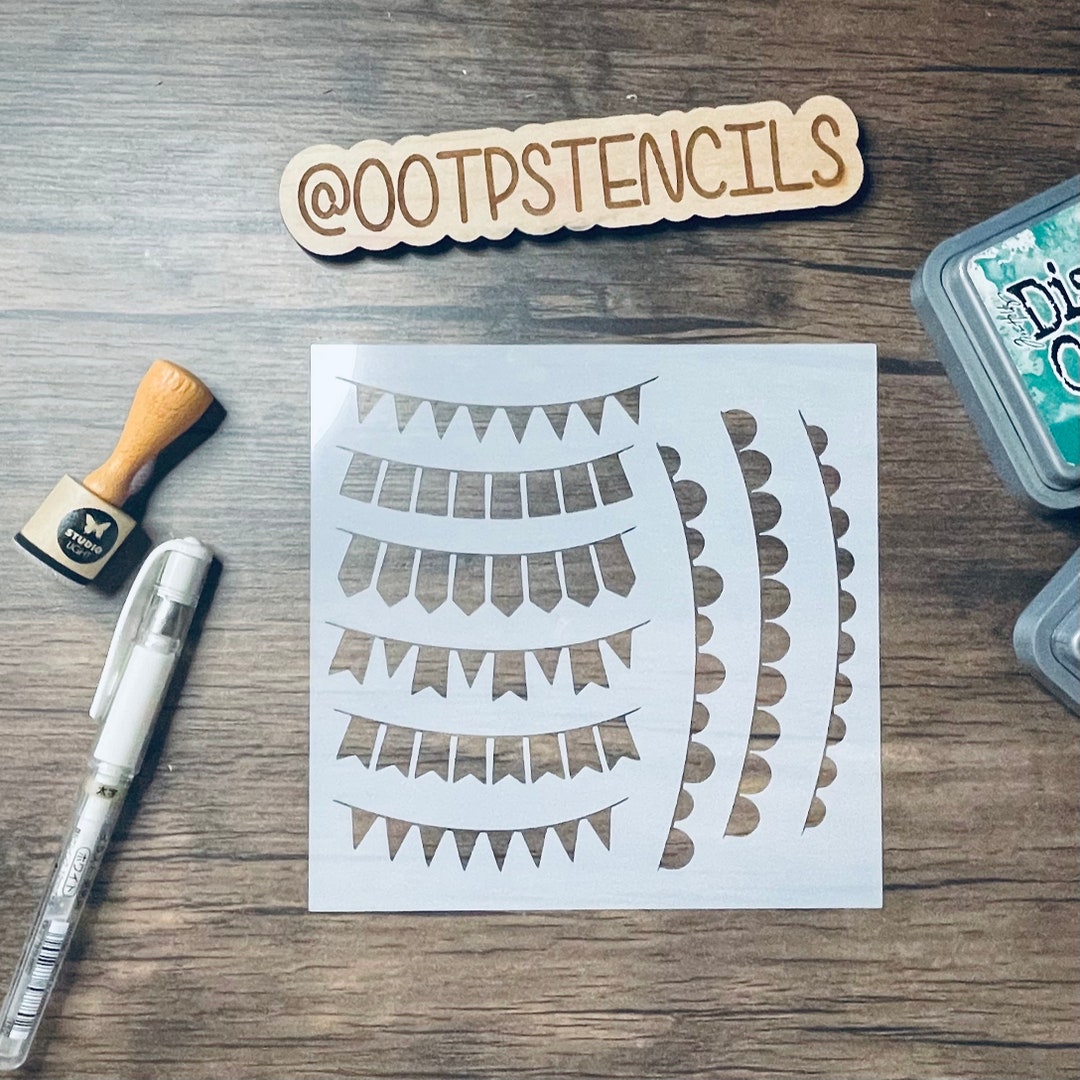 Journaling Basicsbanners Stencil Planner/bullet Journal/art Journal/inking Stencil/ Bujo
