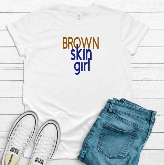 brown skin girl tee