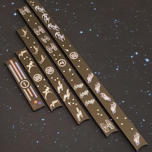 Star Wars Armada Compatible Acrylic Gaming Colour Printed Templates. Movement Templates