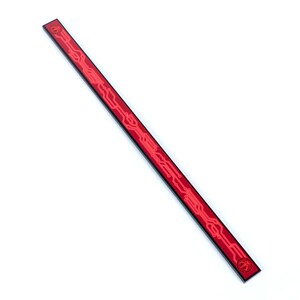 May include: A long, thin, red strip of LED lights with a black backing.