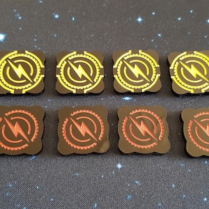 Star Wars X-Wing Compatible V2 Acrylic Gaming Charge Tokens.