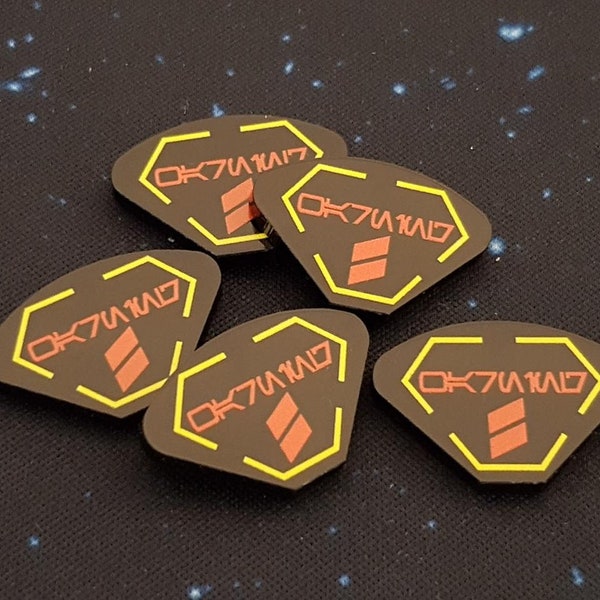Star Wars Armada Compatible V2 Acrylic Colour Printed Gaming Tokens. Chaff.