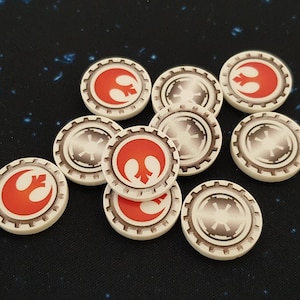 Star Wars Armada Compatible V2 Acrylic Colour Printed Gaming Tokens. Victory.