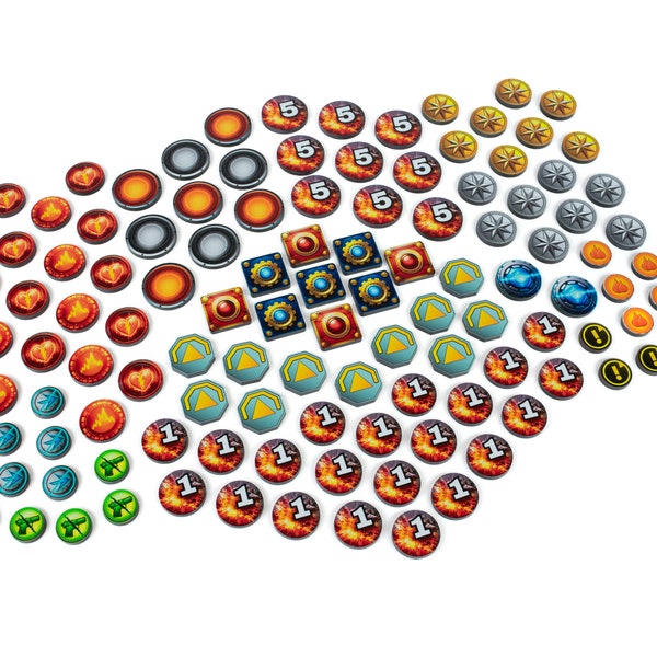 Shatterpoint Compatible Acrylic Gaming Starter Token Set.