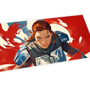 Playmat voor Star Wars Unlimited TCG - Bo Katan Red - met of zonder zones