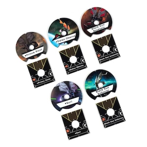 Esferas y placas base para naves compatibles con X-Wing de Star Wars. Pilotos de Star Viper.