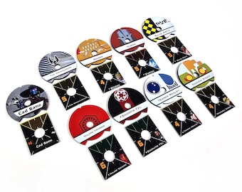 Diales y placas base de naves compatibles con Star Wars X-Wing.