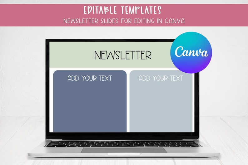 Newsletter Template / Newsletter Template Canva / Editable Template ...