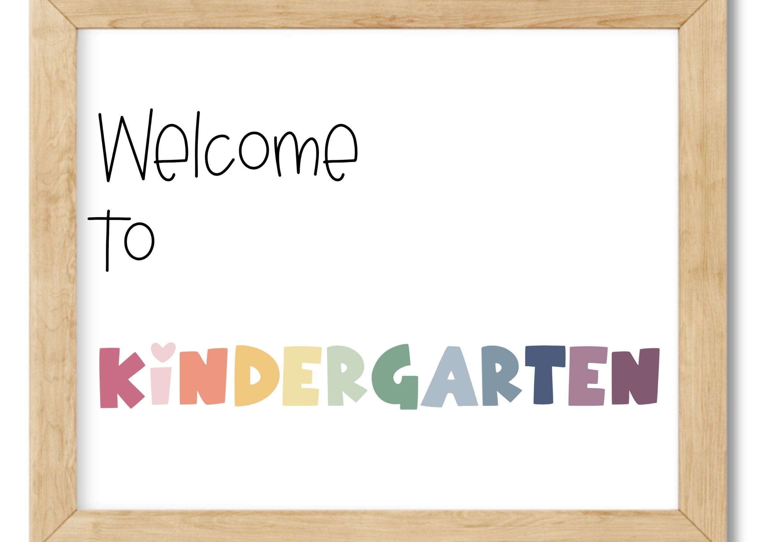  Kindergarten / Classroom Door Sign / Printable Wall Art / Classroom Illustration 