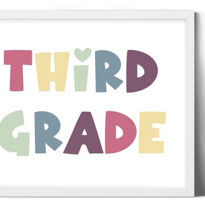 Third Grade / Classroom Door Sign / Printable Wall Art / Classroom Decor / Classroom Decor Elementary / Homeschool Decor / Digital Download