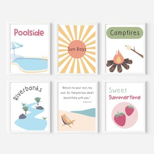 Summer Bulletin Board / Classroom Art / Christian Classroom Decor / Summer Classroom Theme / Summer Theme / Elementary Decor / Classroom Art