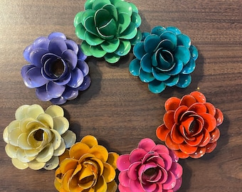 2.5" Rustic metal rose no leaves (many colors available) SKU# Rose160