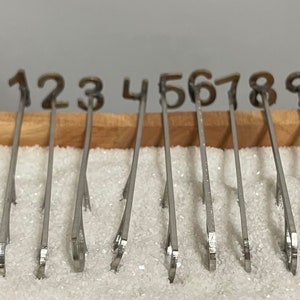 10 Number Branding Irons: 1/2" Mini Iron Set (0-9)