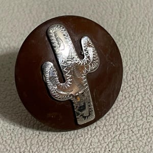 Cactus Concho: Sweet Iron & Nickel Silver, 1" Screw Back