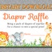Safari Diaper Raffle Card, Printable Safari Baby Shower. Diaper Raffle ...