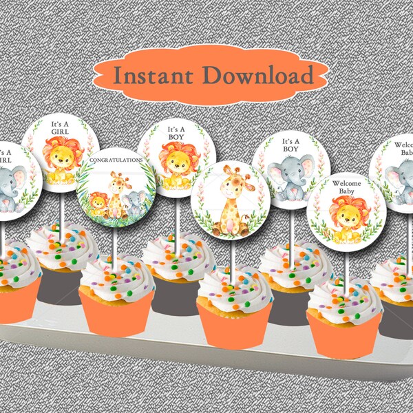 Jungle Cupcake Wrapper Etsy