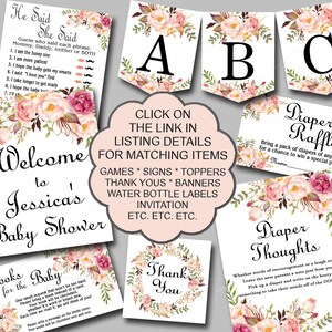 Headband Making Station Sign Printable, Girl Baby Shower Game, Floral ...