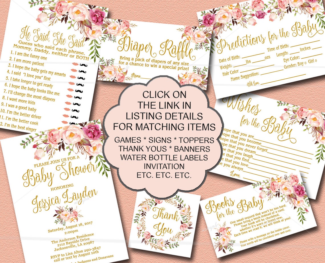 Headband Making Station Sign Printable Girl Baby Shower Game | Etsy