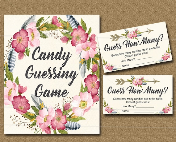 Boho Kid Shower Recreation, Bet How Numerous sport, Sweet Guessing picture about Guess Who Game Printable referred to as Boho Child Shower Recreation, Wager How Innumerable match, Sweet Guessing