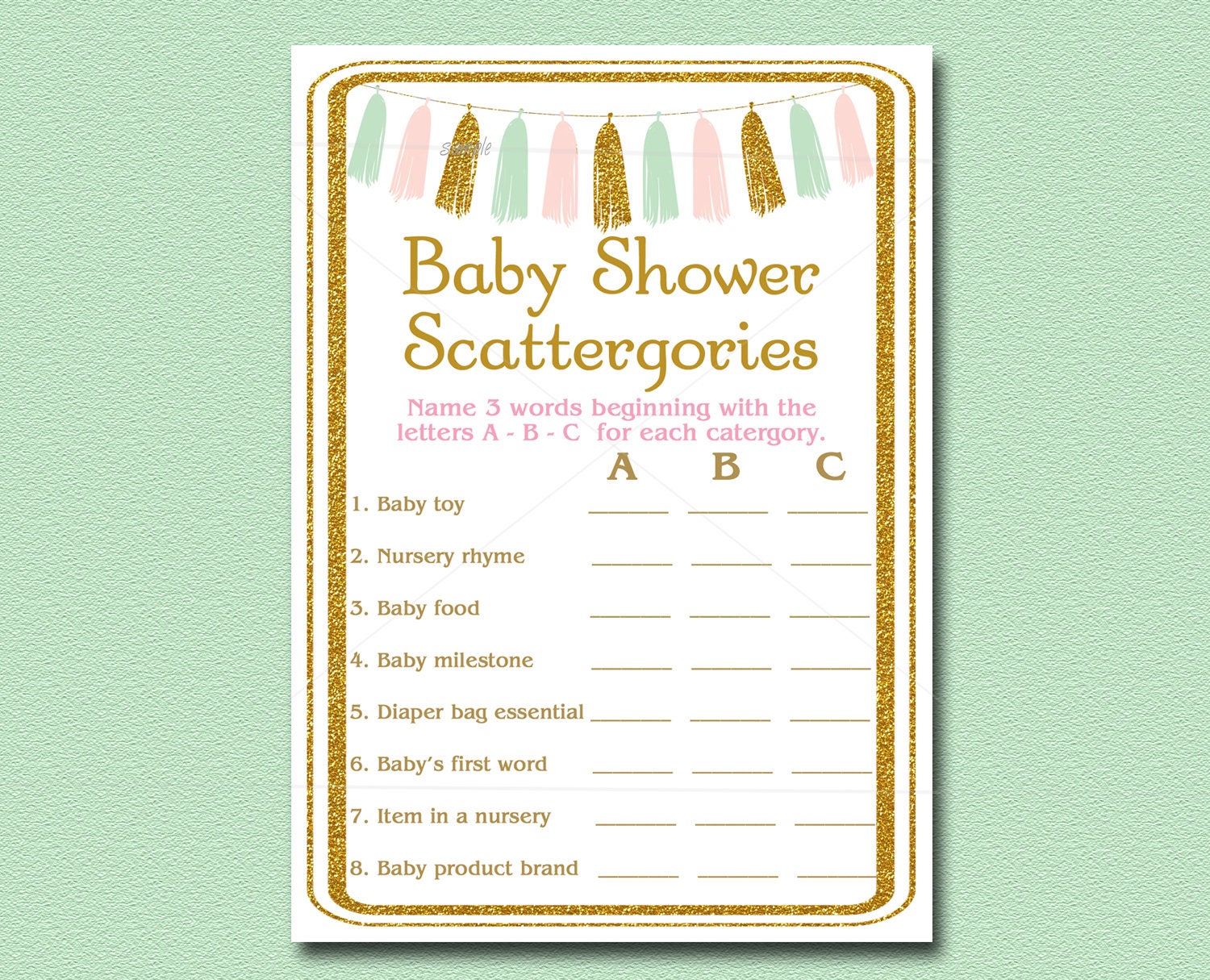 scattergories lists for baby shower scattergories lists for baby shower