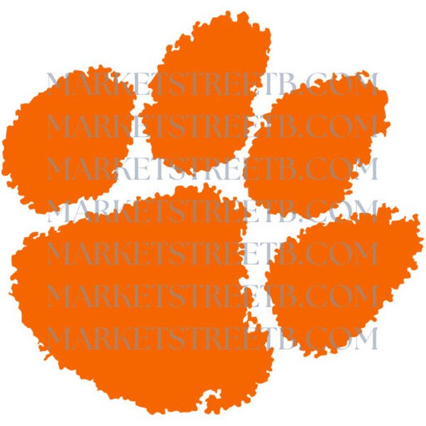 Clemson Paw - Tiger Paw, Jaguar Orange Paw, Clemson PNG SVG