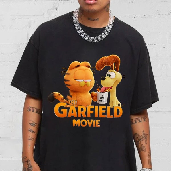 The Garfield Movie Shirt, Garfield And Odie Shirt, Garfield Cat Shirt, Garfield Hates Mondays Shirt, Cartoon Movie, Cat Lovers Shirt