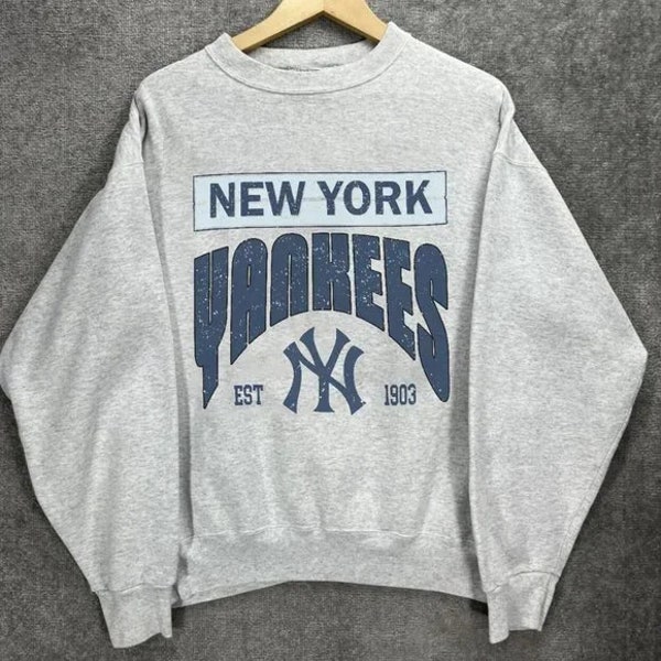 Sweat-shirt vintage New York EST 1903 Baseball, col rond de baseball New York, chemise The Yankee, sweat à capuche de baseball New York, cadeaux pour les fans de baseball