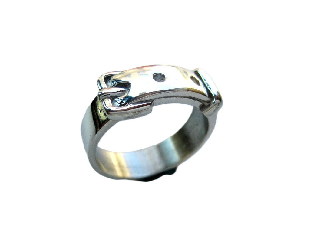 Silver Belt Ring - Etsy