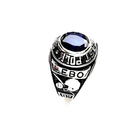 Bague pour homme de l'Université américaine en argent 925