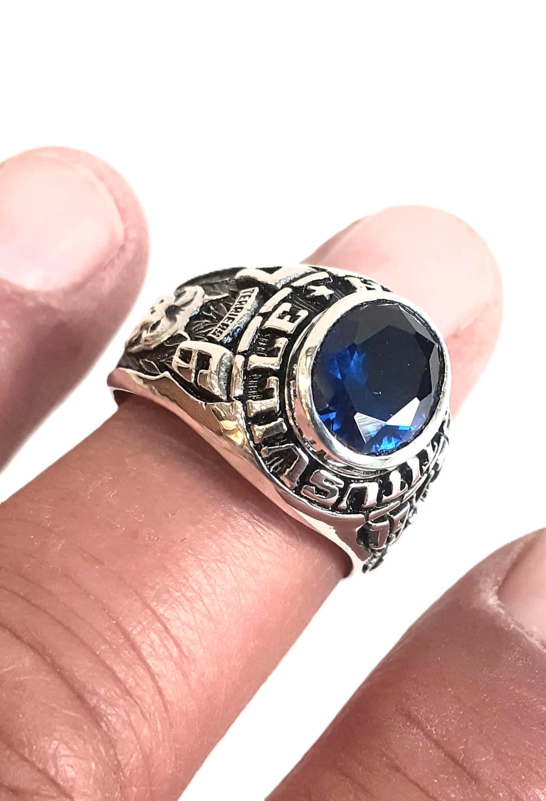American College Ring in Silver - Etsy