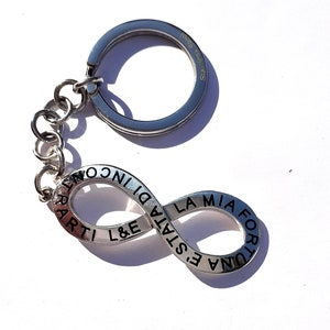 Infinite silver key ring