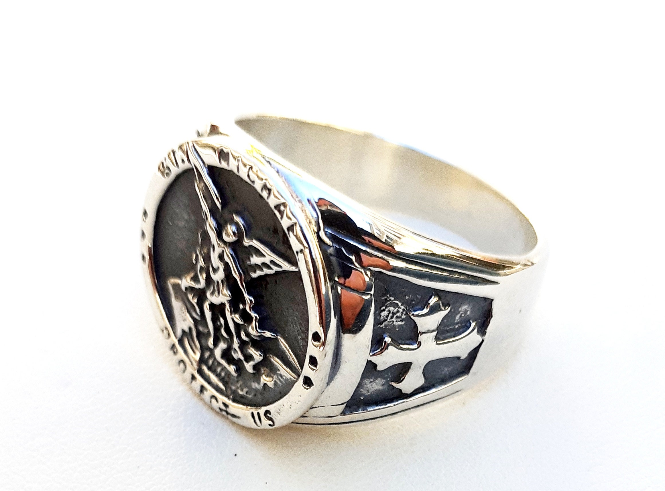 大天使聖ミカエル リング シルバー - Etsy 日本