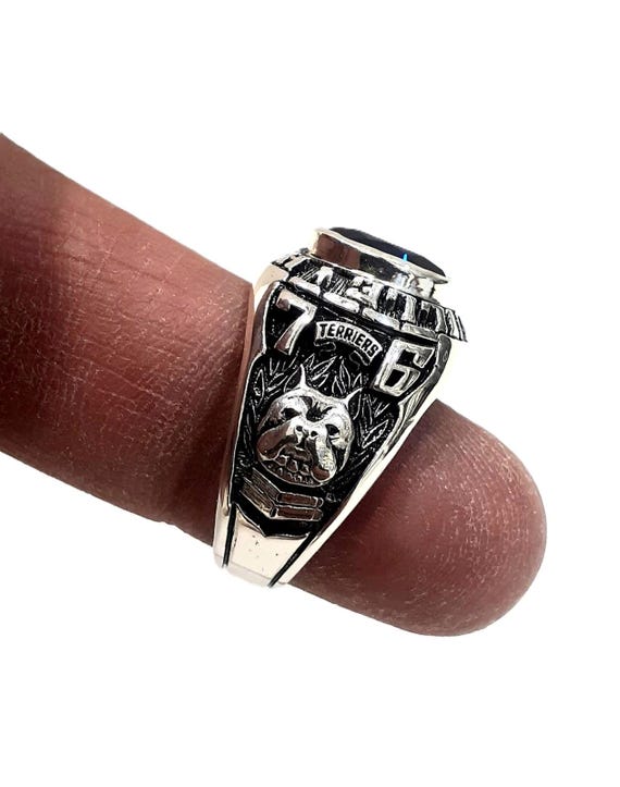 American College Ring in Silver - Etsy