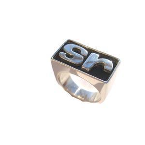 Rectangular ring with initials