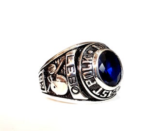 American University Men's Ring in 925 Silver