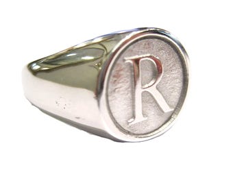 Silver chevalier ring
