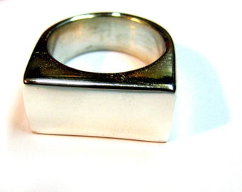 925 silver rectangular ring