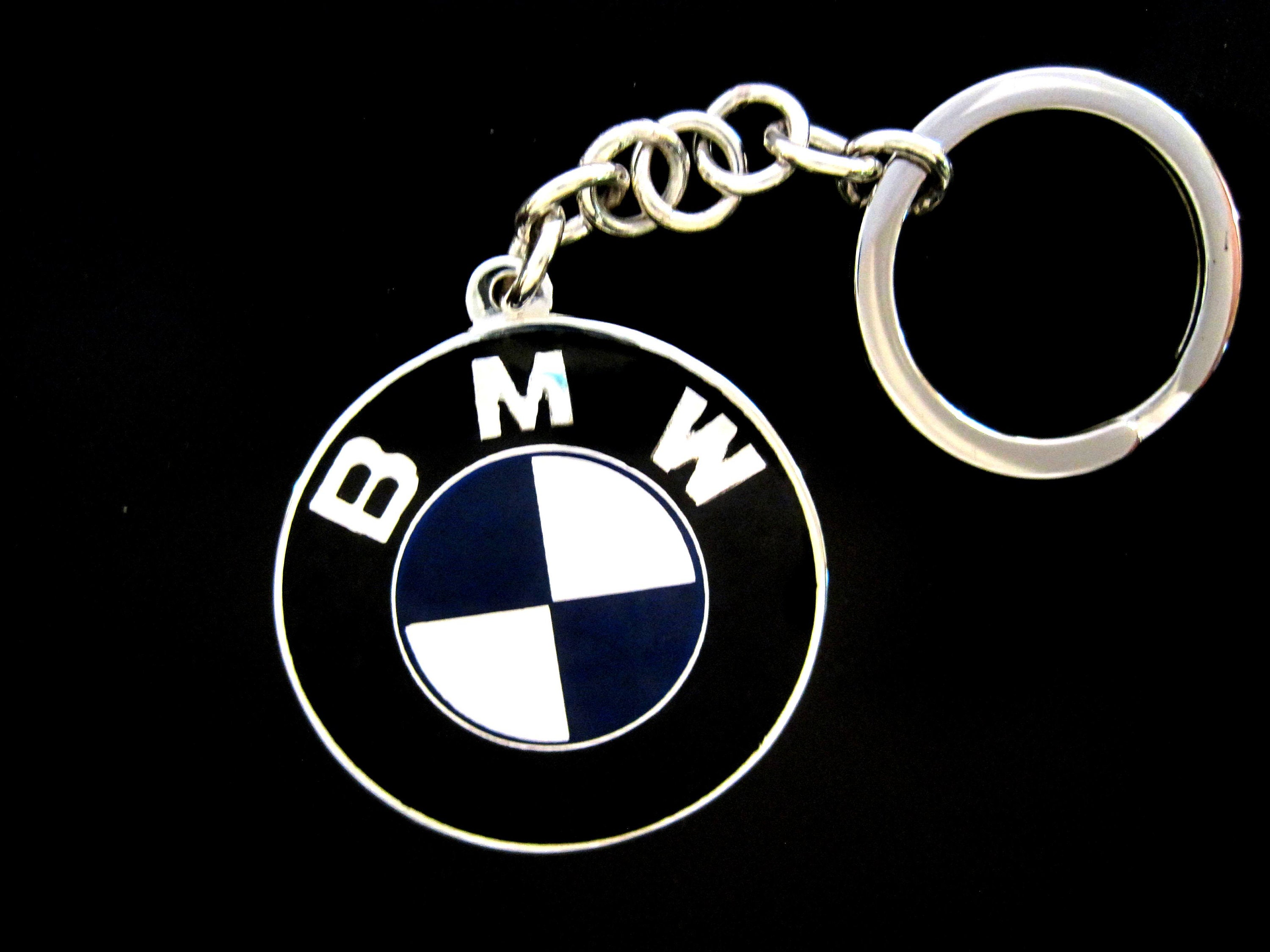 Porte Clé BMW Métal Triangle Argent