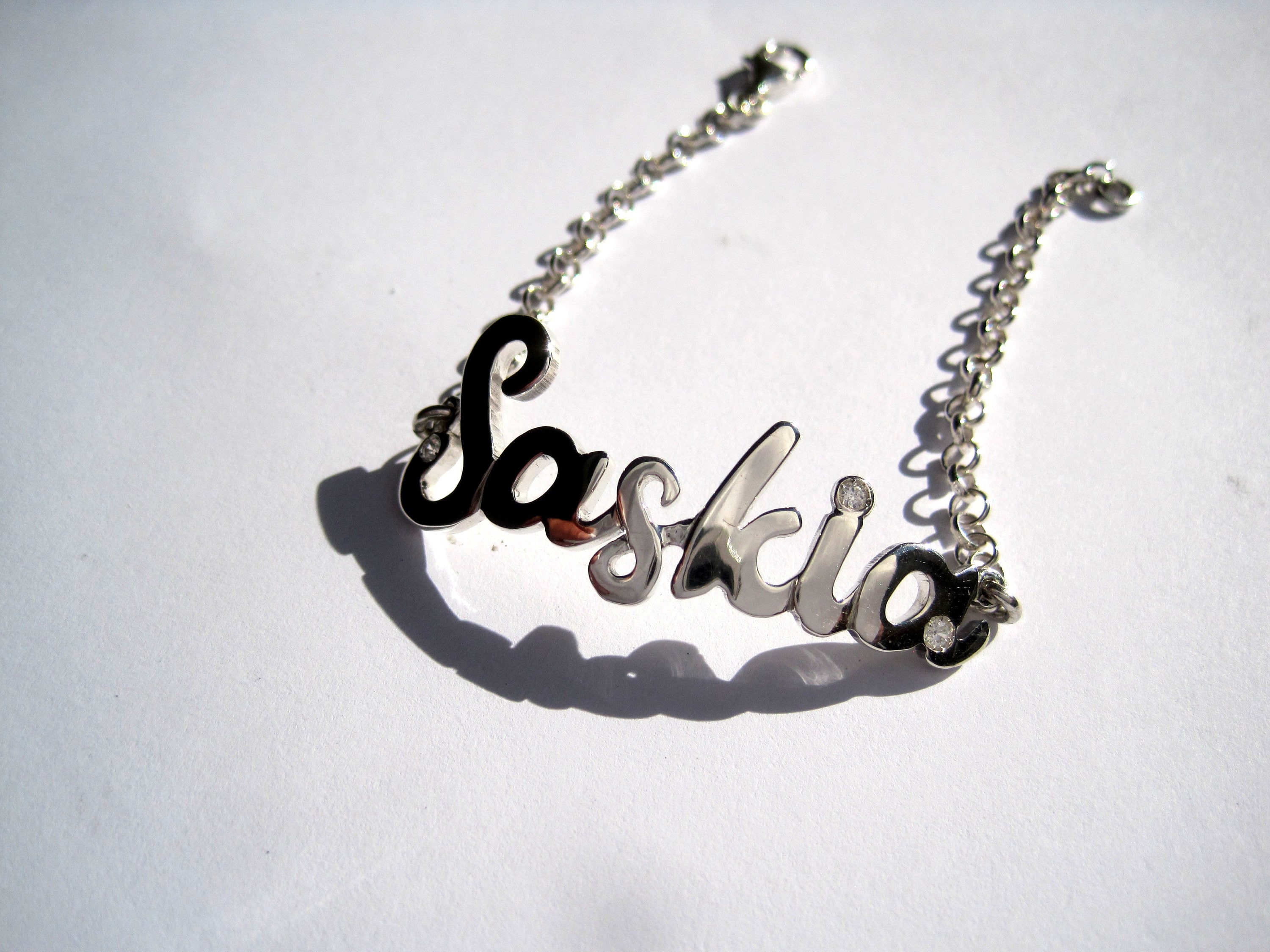 Sakshi cheap name bracelet