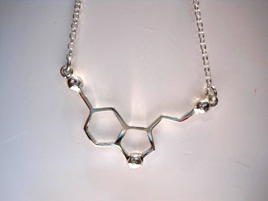 2 Ciondoli Serotonina In Argento Platinato - Vintage Parts, Forma Ormone, Gioielli Fai Da Te Per Collane O Bracciali