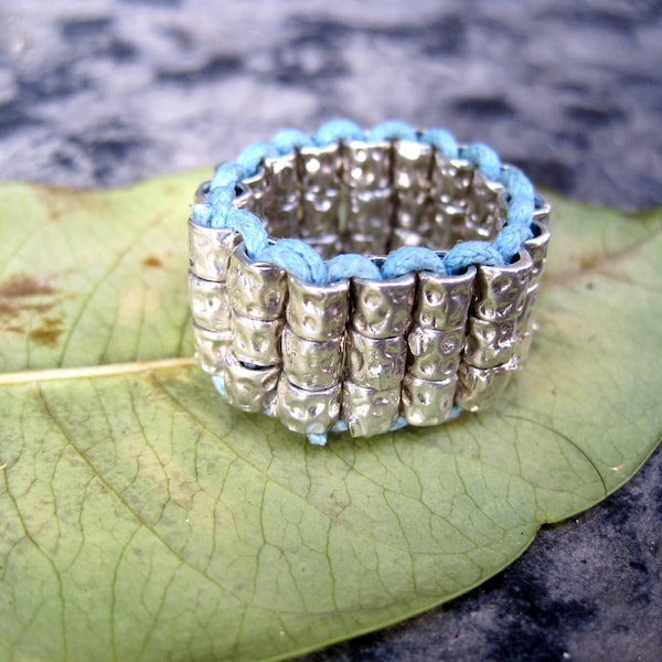 silver granule ring