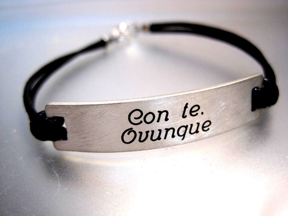 Pure Silver Bracelet With Custom Engraved Message