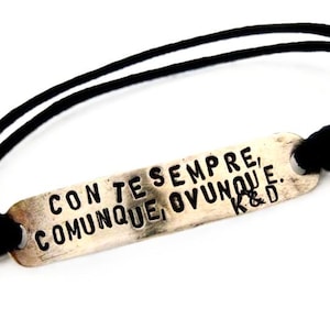 Silver bracelet with engraving