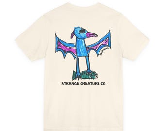 Adult Bluewing Creature Shirt | SCC 001 | Adult Graphic Tee | Original Monster Art