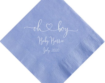 baby boy shower napkins