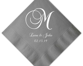 Personalized Wedding Napkins Etsy
