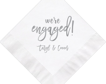 Custom Monogram Wedding Napkins Custom Engagement Party Napkins Flourish Monogram Wedding Napkins Personalized Party Napkins