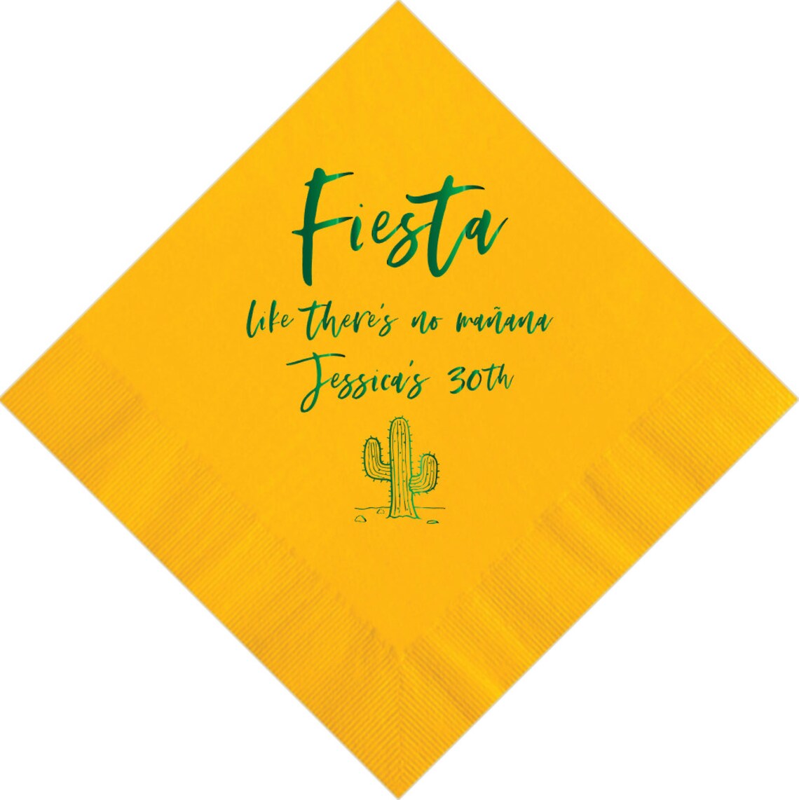 Personalized Birthday Napkins Birthday Party Fiesta Like Etsy