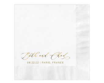 Personalized Napkins Wedding Napkins Custom Monogram Beverage Cocktail Luncheon Dinner Guest Towels Available!